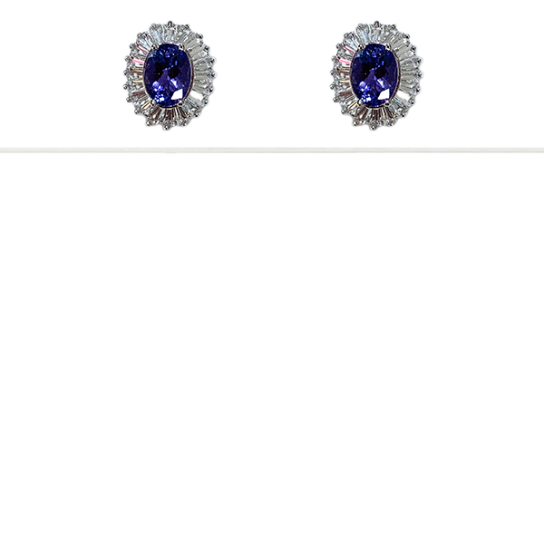 Sterling Silver Tanzanite Earring