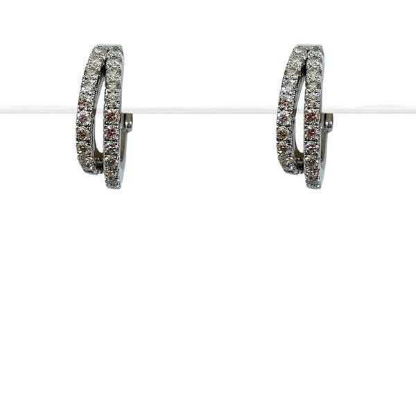 14k White Gold Diamond Earrings