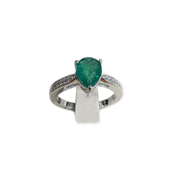 Sterling Silver Emerald Ring