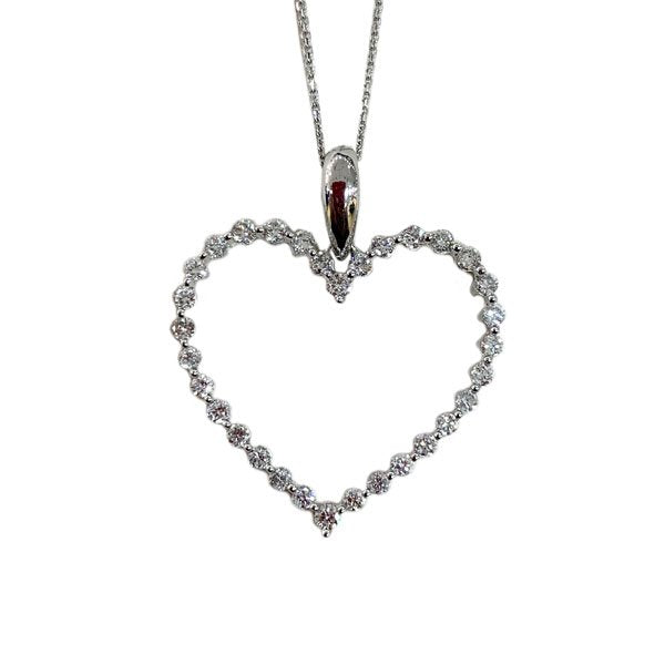 14k White Gold Diamond Pendant