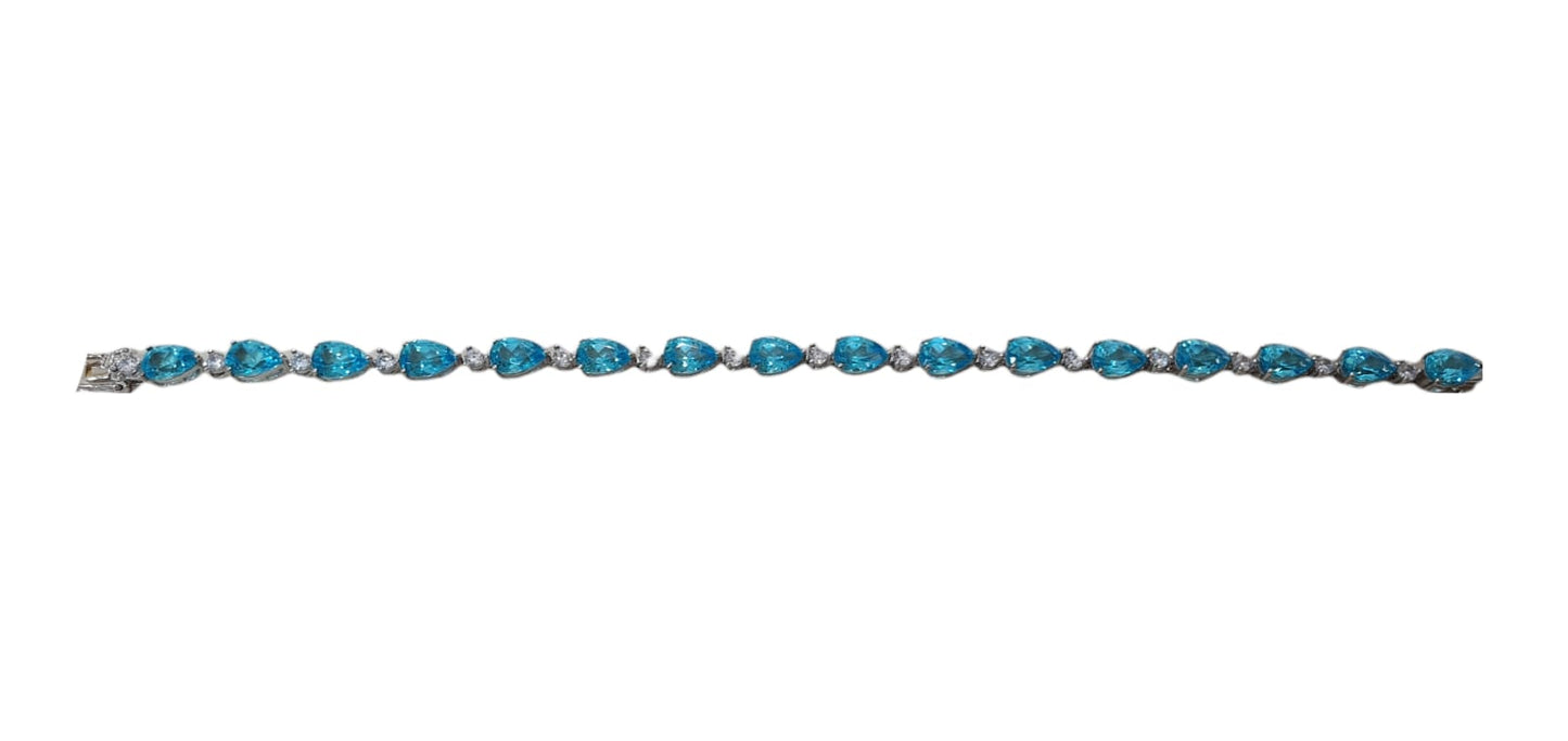Sterling Silver Blue Topaz Bracelet