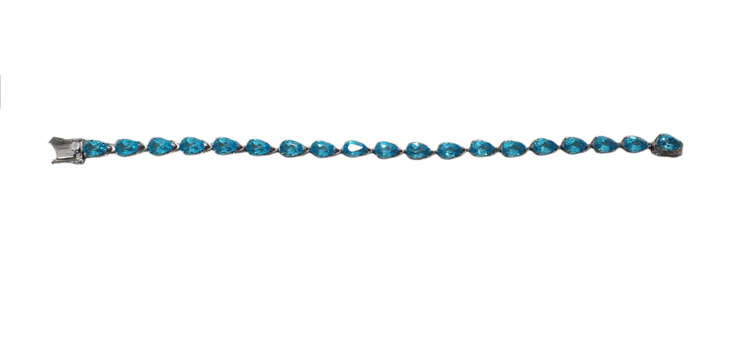 Sterling Silver Blue Topaz Bracelet