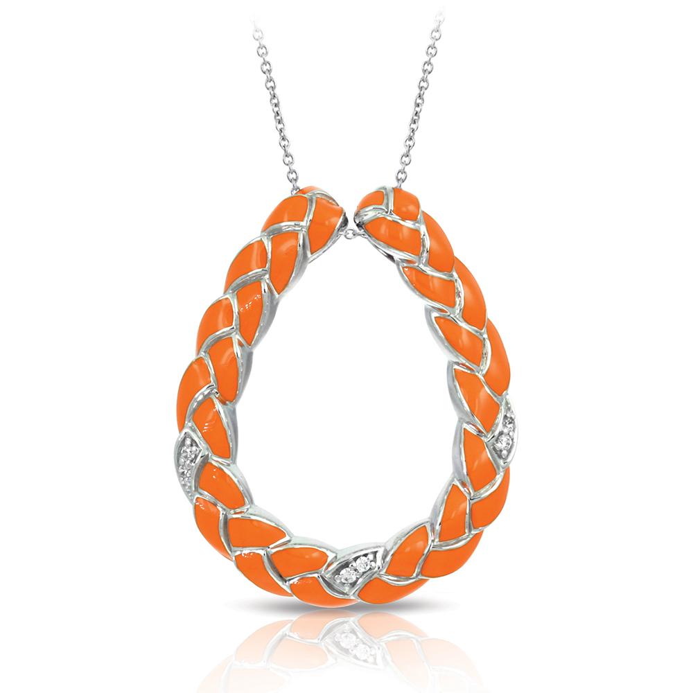 Braid Loop Pendant with Stones