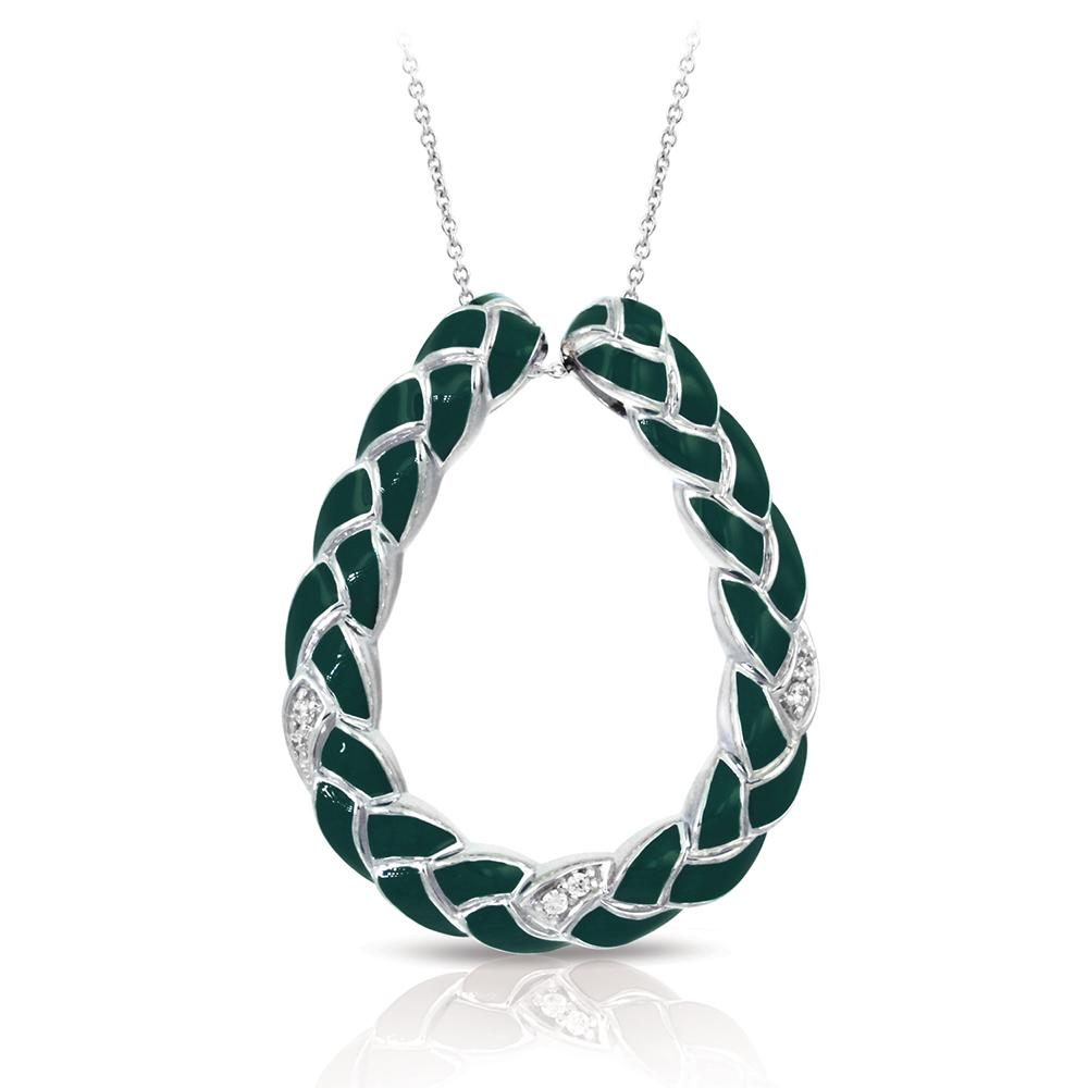 Braid Loop Pendant with Stones