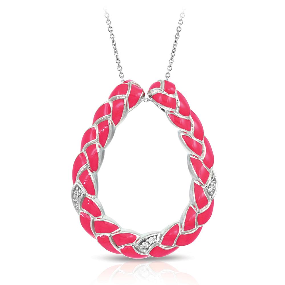 Braid Loop Pendant with Stones