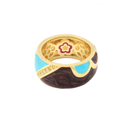 Lauren G Adams FIELD OF FLOWER BAND RING