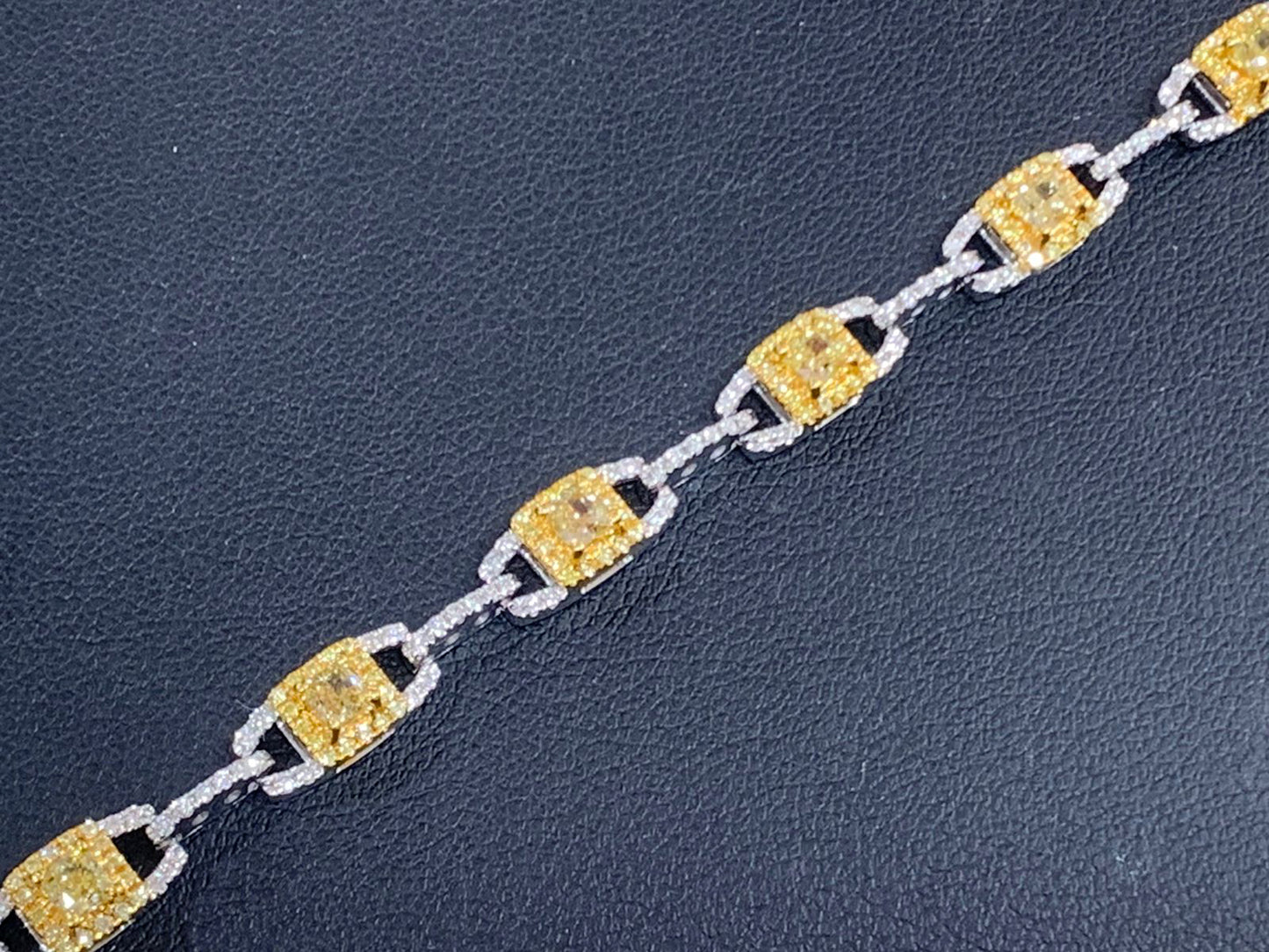 14k Gold Yellow Diamond Bracelet