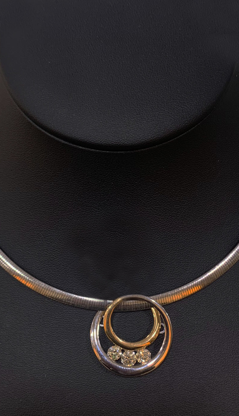 14KTT DIAMOND PENDANT