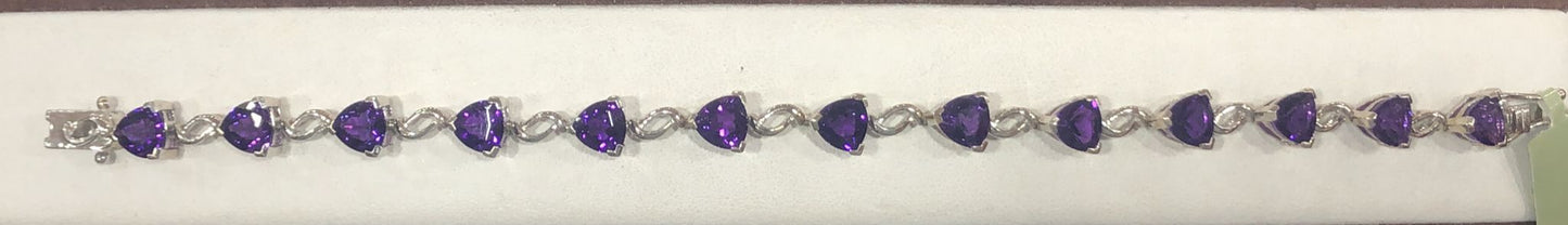 Sterling Silver Amethyst Bracelet