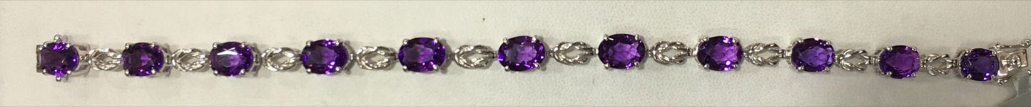 Sterling Silver Amethyst Bracelet