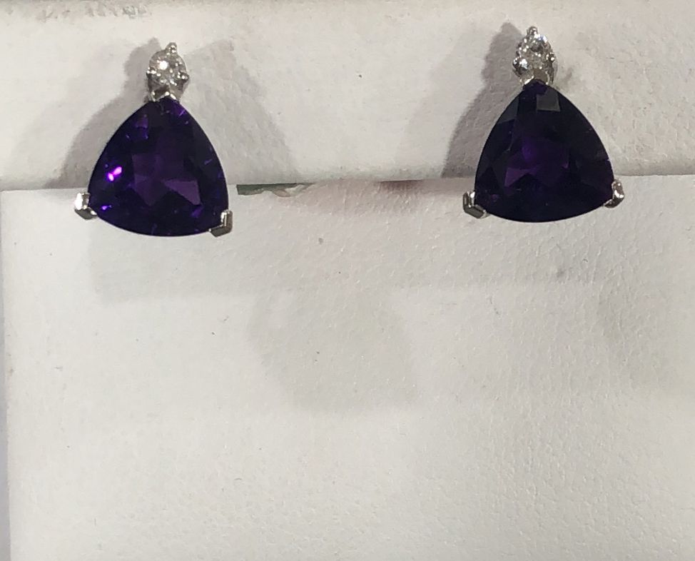 Sterling Silver Amethyst Earring