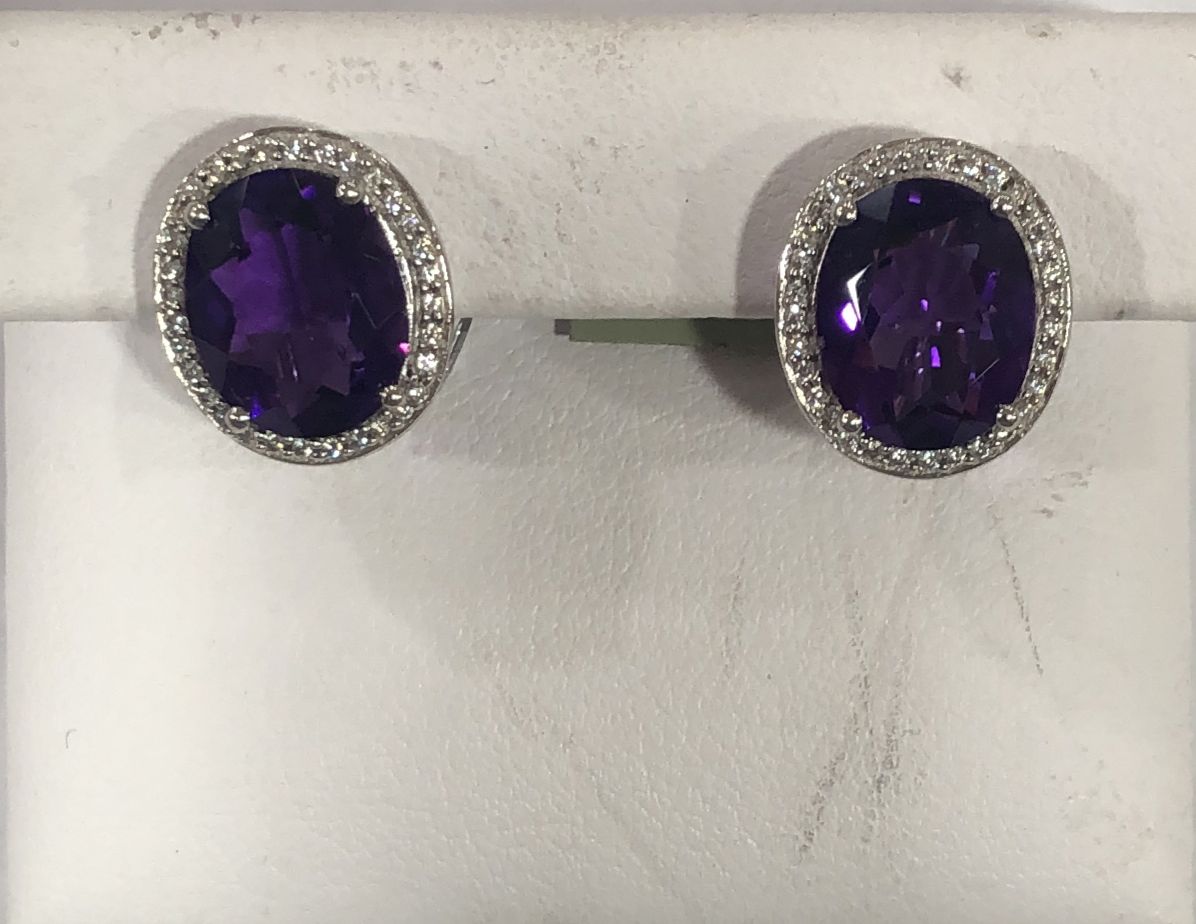 Sterling Silver Amethyst Earring