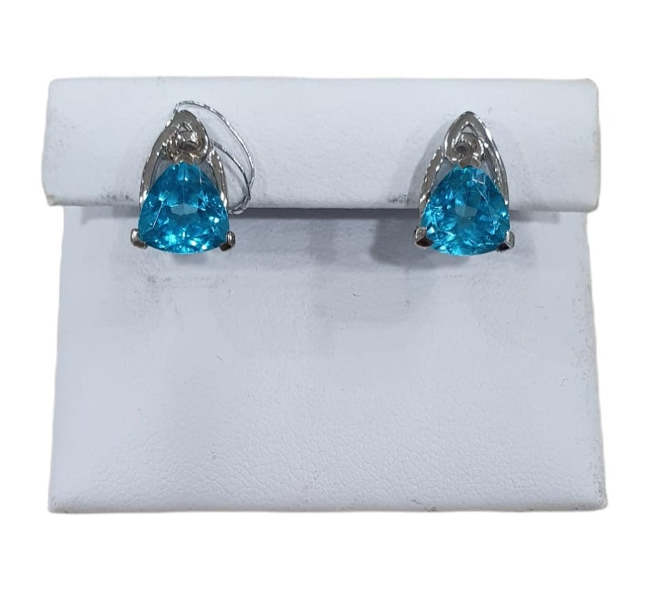 Sterling Silver Blue Topaz Earring