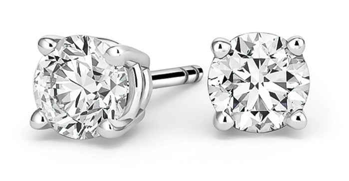 14K WHITE GOLD DIAMOND STUDDS