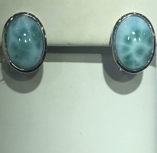 Sterling Silver Larimar Earring