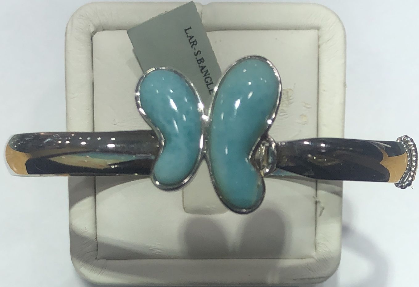 Sterling Silver Larimar Bangle