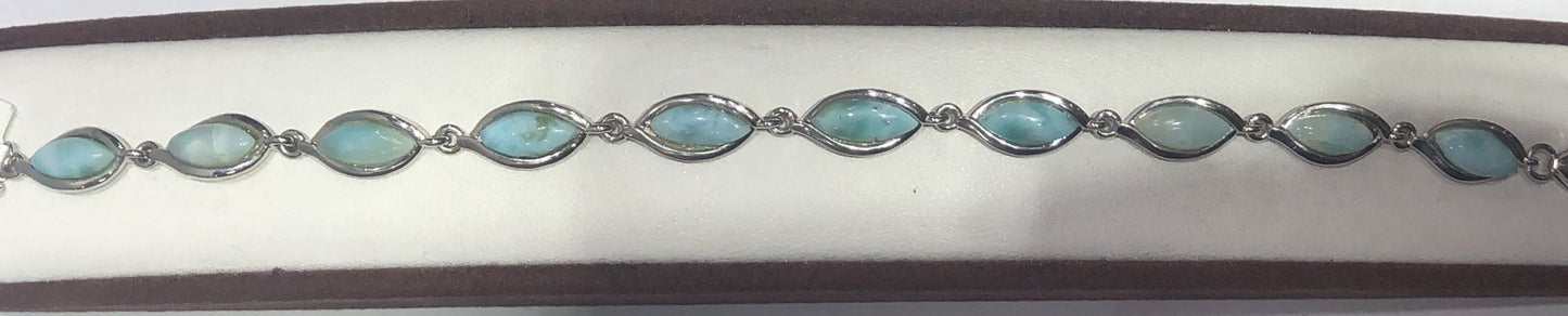 Sterling Silver Larimar Bracelet