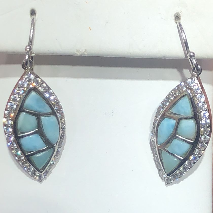 Sterling Silver Larimar Earring