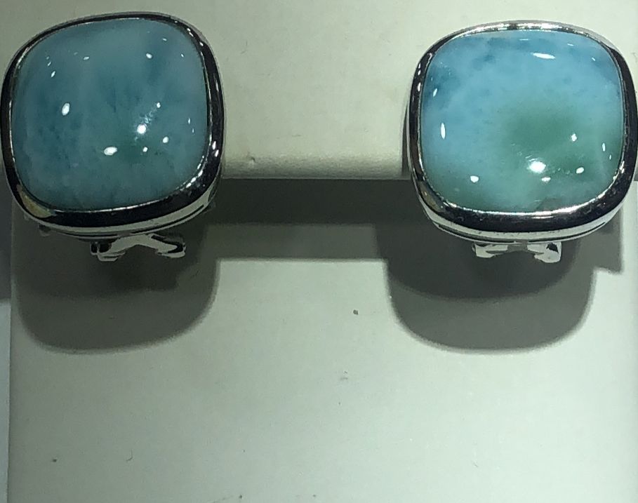 Sterling Silver Larimar Earring