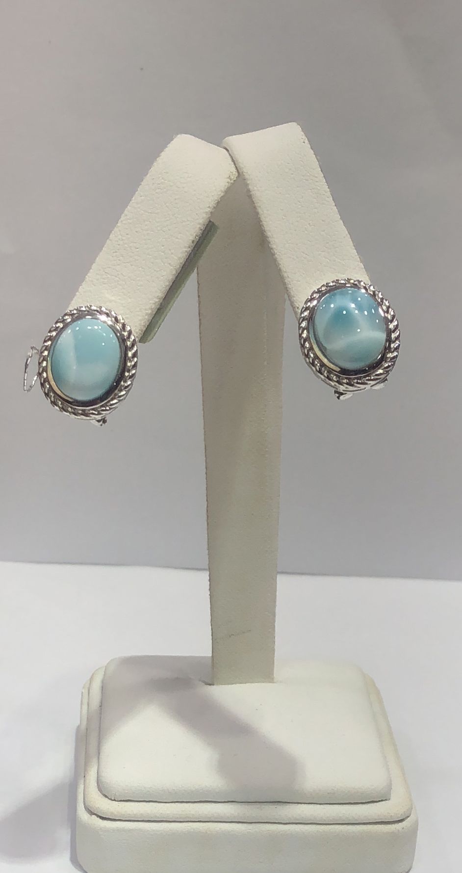 Sterling Silver Larimar Earring