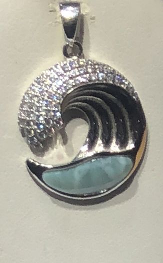 Sterling Silver Larimar Pendant