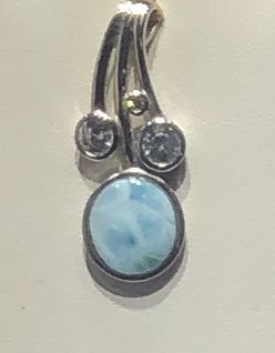 Sterling Silver Larimar Pendant
