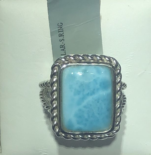 Sterling Silver Larimar Ring