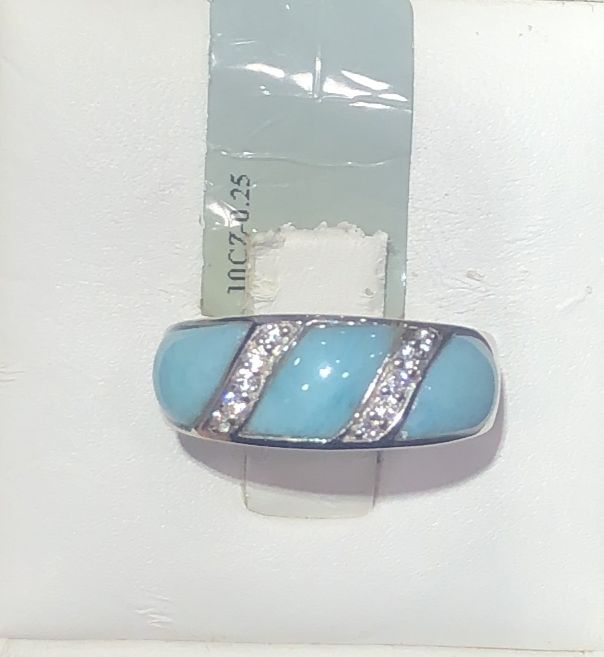 Sterling Silver Larimar Ring