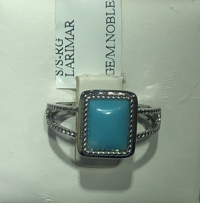 Sterling Silver Larimar Ring