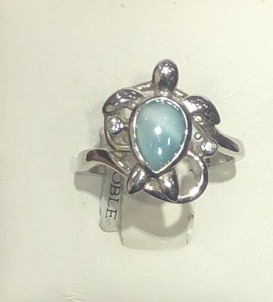 Sterling Silver Larimar Ring