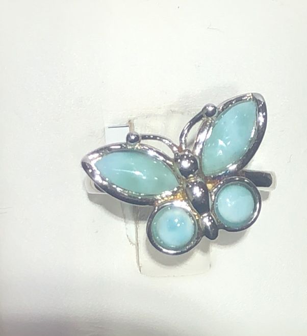 Sterling Silver Larimar Ring