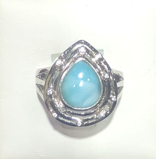 Sterling Silver Larimar Ring