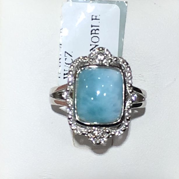 Sterling Silver Larimar Ring