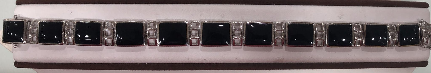 Sterling Silver Onyx Bracelet
