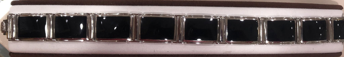 Sterling Silver Onyx Bracelet