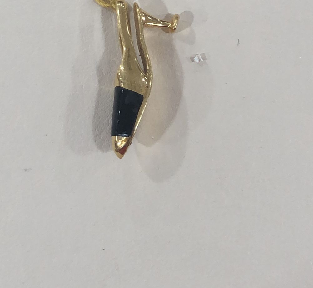 14k Yellow Gold Onyx Pendant