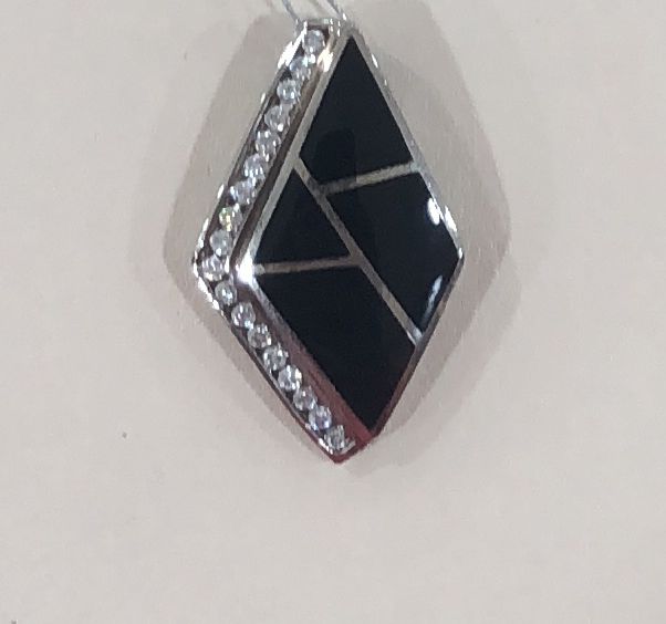 Sterling Silver Onyx Pendant