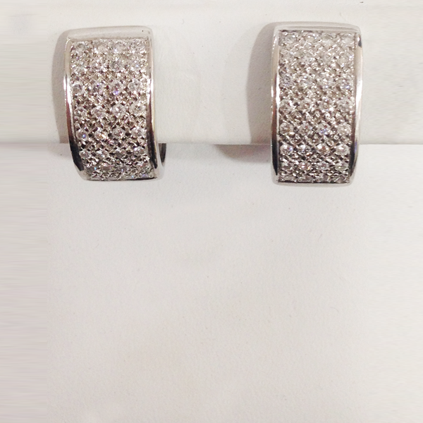 14k White Gold Diamond Earrings