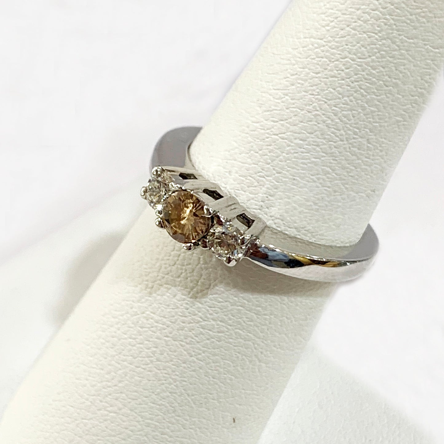 14k Rose Gold Brown Diamond Ring