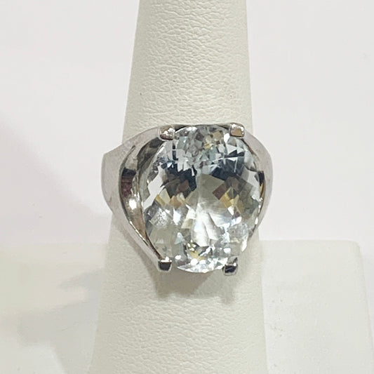 Sterling Silver Aquamarine Ring