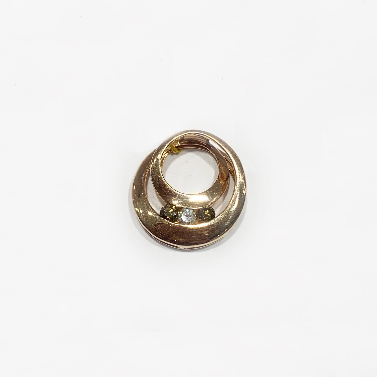 14k Rose Gold Brown Diamond Pendant