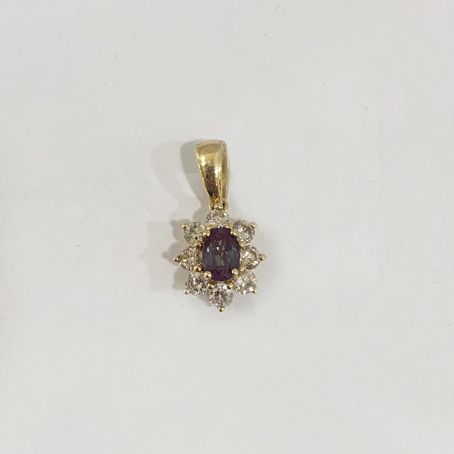 14k Yellow Gold Alexandrite Pendant