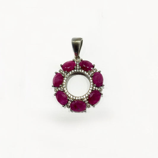 Sterling Silver Ruby Pendant