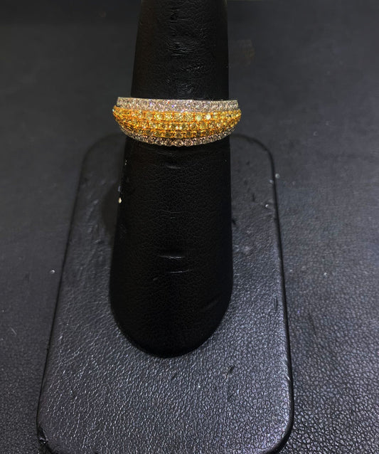 14k White Gold Yellow Diamond Ring