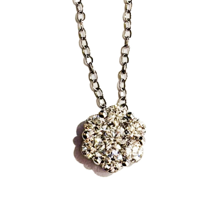 STERLING SILVER LAB DIAMOND PENDANT