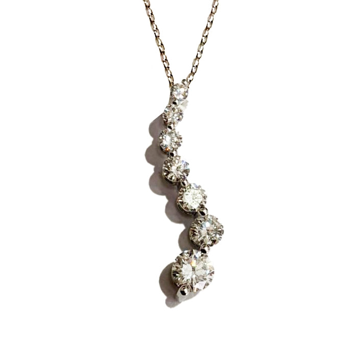 14K WHITE GOLD LAB DIAMOND PENDANT