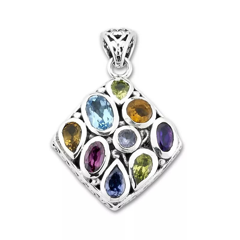 Amanzi Pendant- Multi Gemstones