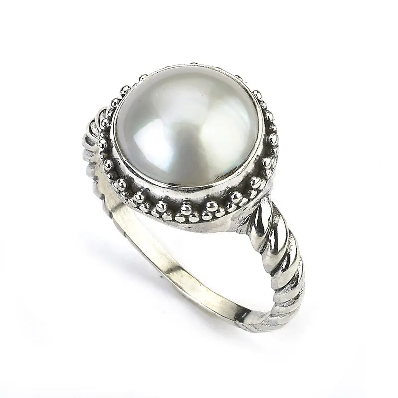 Batur Ring- White Mabel Pearl