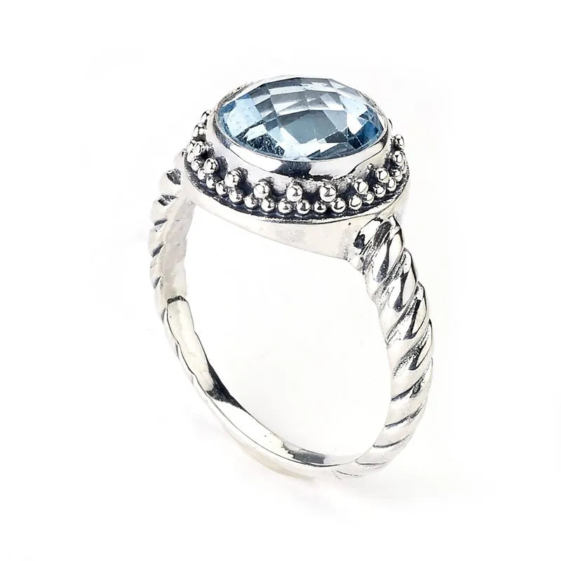 Batur Ring- Blue Topaz