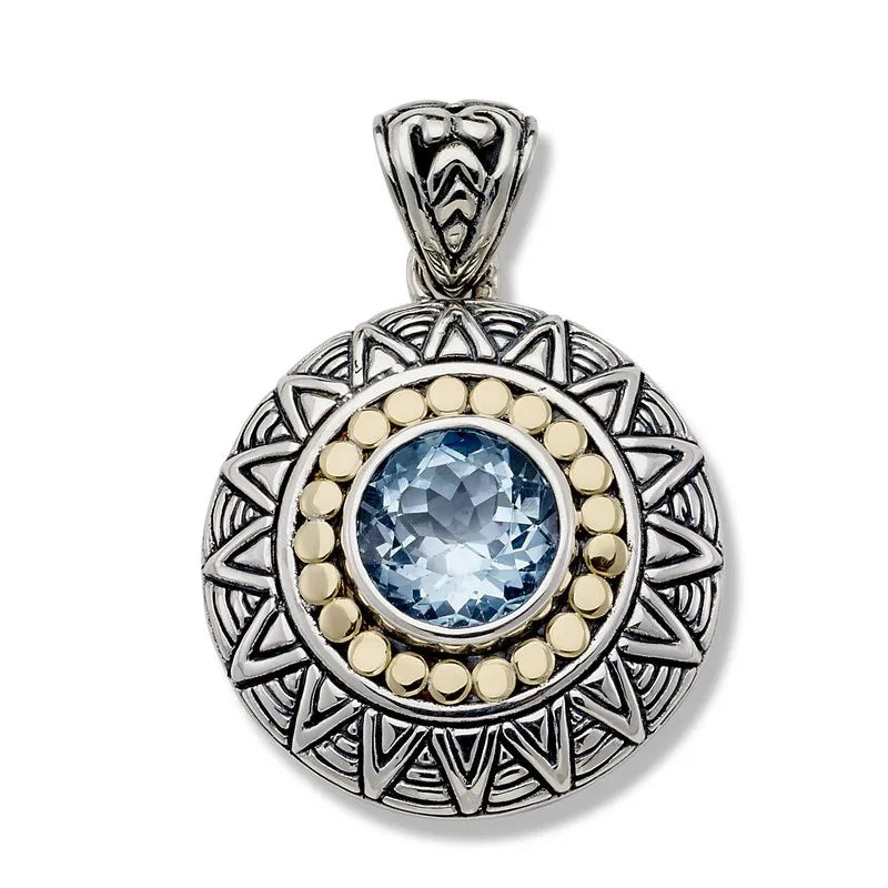 Tribe Pendant- Blue Topaz